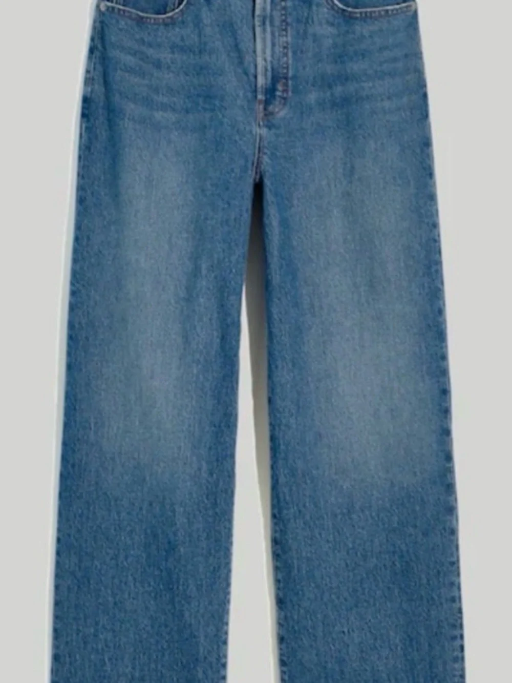 Madewell The Perfect Vintage Wide Leg Crop Jeans in Medium Blue Wash Sz 29 - Picture 3 of 12